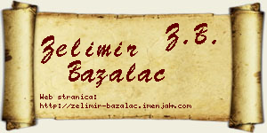Želimir Bažalac vizit kartica
